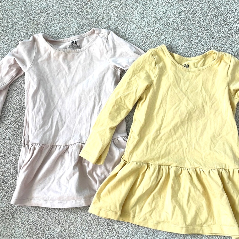 H&M peplum top/dress set of 2 - 12-18 months